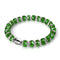 Bracelet en jade doré | Argent sterling 925 | Cristal à facettes rayonnantes